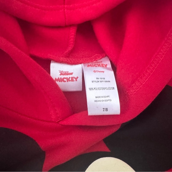 Disney Mickey Mouse boys Sweatsuit size 7/8 red and gray - Picture 5 of 9